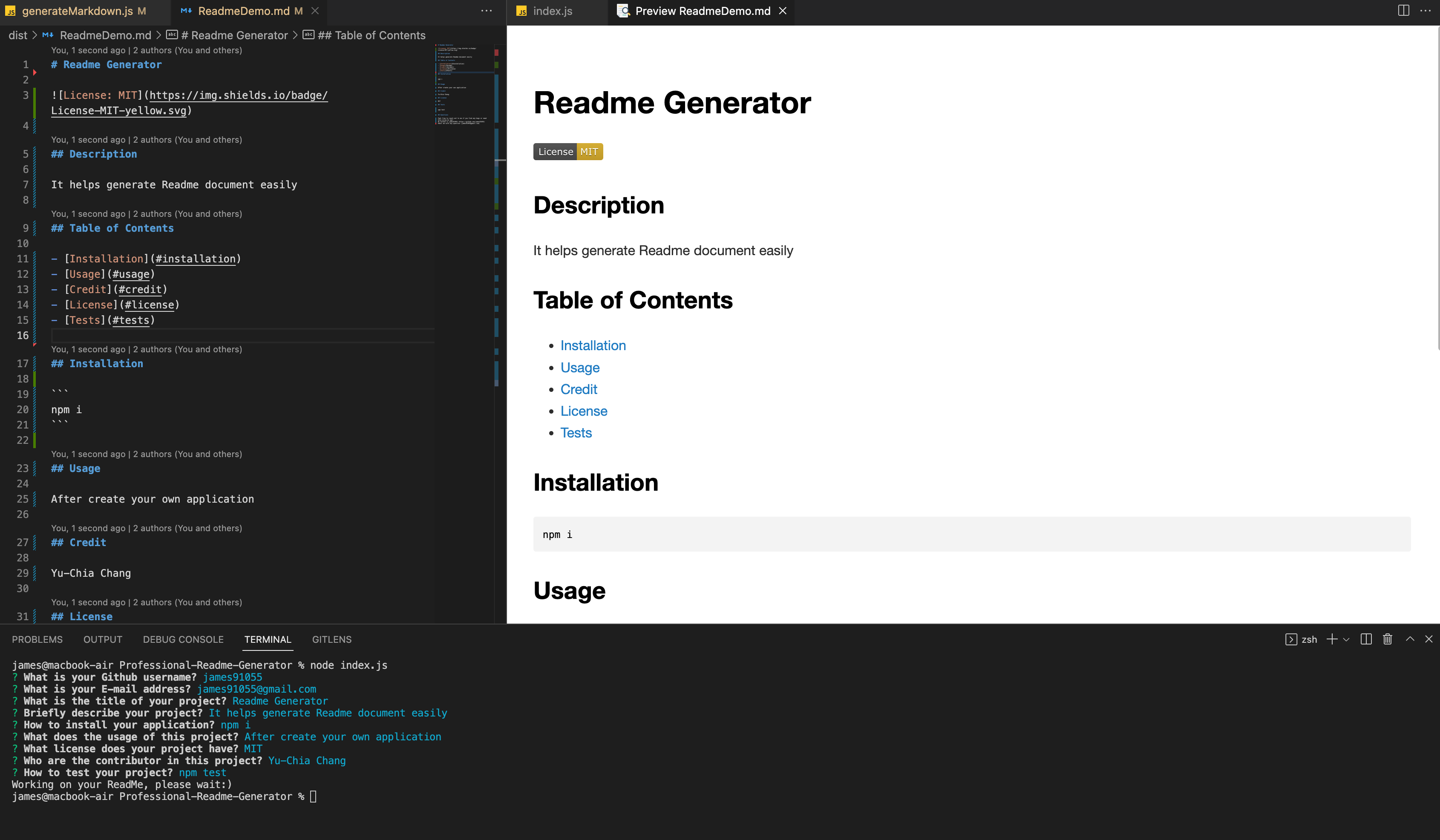 Professional-Readme-Generator